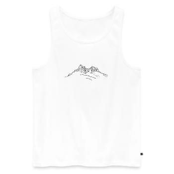 Schlern, Dolomiten, Alpen, Berge, Berg, Südtirol - Männer Premium Bio Tank Top - Weiß - Vorne - Michal (187cm)