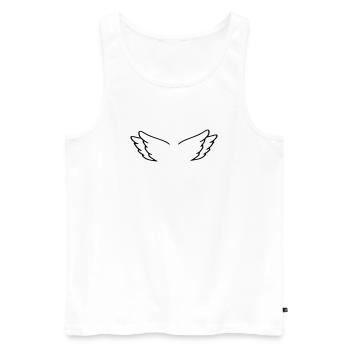 Angel Wings - Men's Premium Organic Tank Top - white - Front - AI Model Male 178 light (178cm)