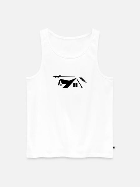 House roofer gas burner - Men's Premium Organic Tank Top - white