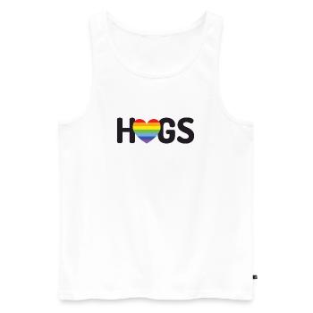 LGBT-Umarmungen - Männer Premium Bio Tank Top - Weiß - Vorne - Michal (187cm)