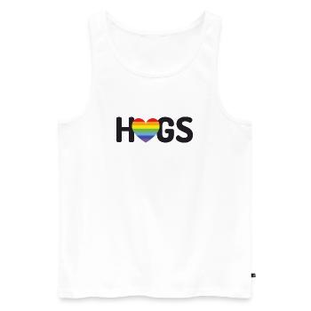 LGBT-Umarmungen - Männer Premium Bio Tank Top - Weiß - Vorne - Michal (187cm)