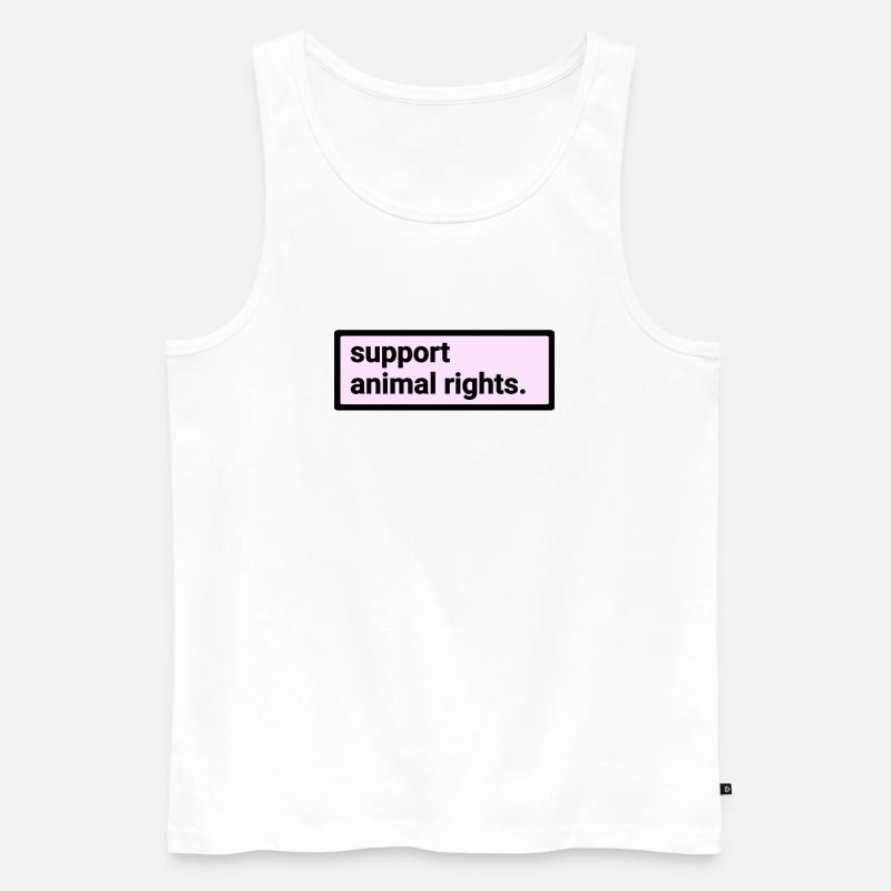 Animal Rights Support - Männer Premium Bio Tank Top - Weiß
