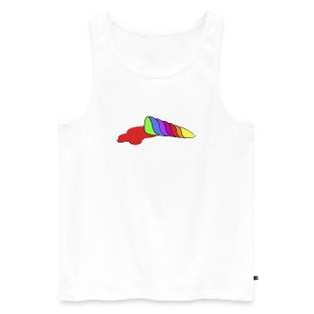Horn Unicorn - Men's Premium Organic Tank Top - white - Front - AI Model Male 178 light (178cm)