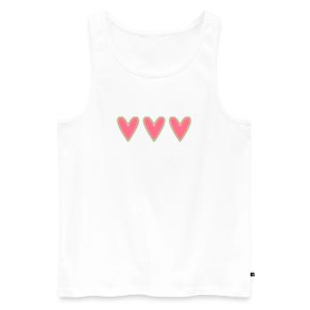 MERES FESTIVAL. MAMA. MAMA. MAMA. MAMMA. FEST - Männer Premium Bio Tank Top - Weiß - Vorne - Michal (187cm)