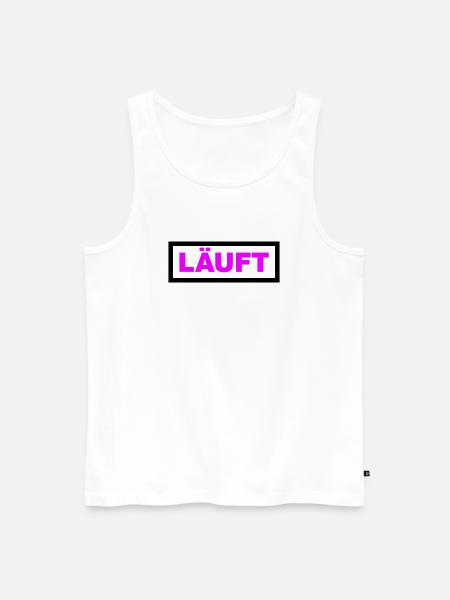 Läuft - Männer Premium Bio Tank Top - Weiß