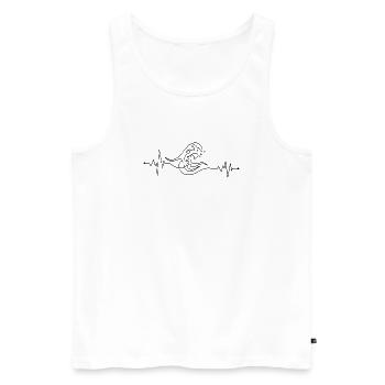 design_not_provided - Débardeur bio Premium Homme - blanc - Devant - AI Model Male 178 light (178cm)