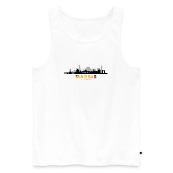 Madrid España Spanien Silhouette - Männer Premium Bio Tank Top - Weiß - Vorne - Michal (187cm)