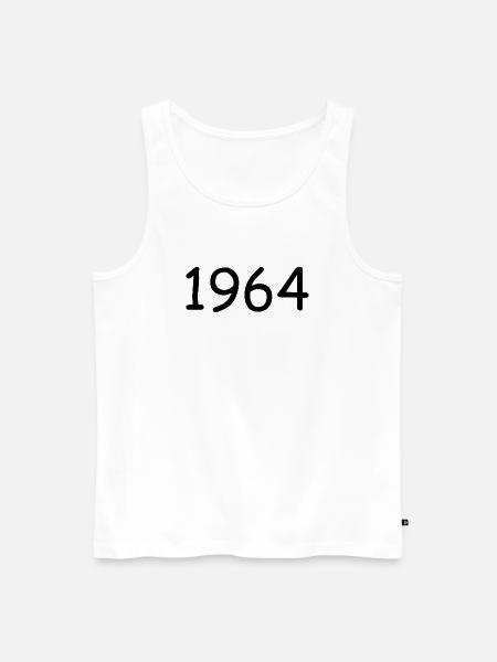 Personalize 1964 60th Birthday Template - Men's Premium Organic Tank Top - white
