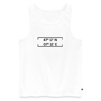 Koordinaten Solothurn Minimalistisch - Männer Premium Bio Tank Top - Weiß - Vorne - AI Model Male 178 light (178cm)