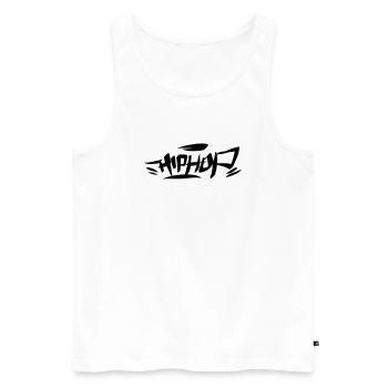 Graffiti Tag HipHop Simple 01 1C - Männer Premium Bio Tank Top - Weiß - Vorne - AI Model Male 178 light (178cm)