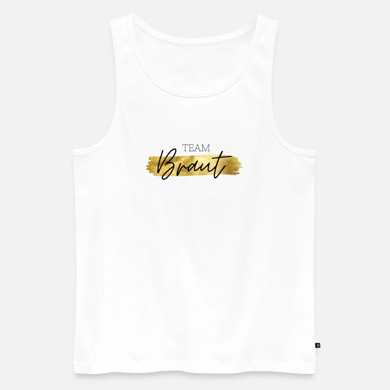 Team Braut gold - Männer Premium Bio Tank Top - Weiß