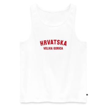 VELIKA GORICA Hrvatska Serbien - Männer Premium Bio Tank Top - Weiß - Vorne - AI Model Male 178 light (178cm)