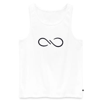 Unendlichkeitszeichen simpel - Männer Premium Bio Tank Top - Weiß - Vorne - AI Model Male 178 light (178cm)