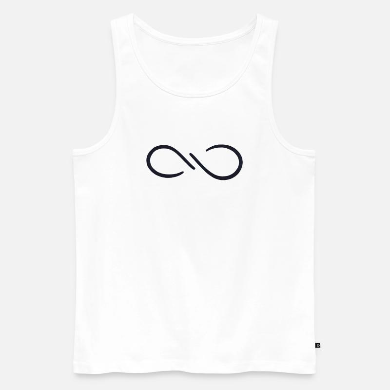 Unendlichkeitszeichen simpel - Männer Premium Bio Tank Top - Weiß