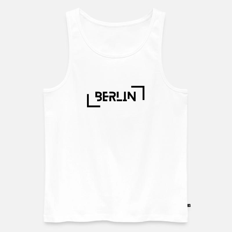 Berlin - Männer Premium Bio Tank Top - Weiß