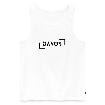 Davos - Männer Premium Bio Tank Top - Weiß - Vorne - AI Model Male 178 light (178cm)
