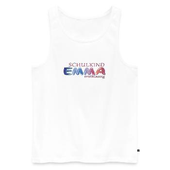 Écolière Emma School - Débardeur bio Premium Homme - blanc - Devant - Michal (187cm)