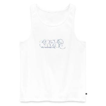The Paris Bubble - Men's Premium Organic Tank Top - white - Front - Michal (187cm)