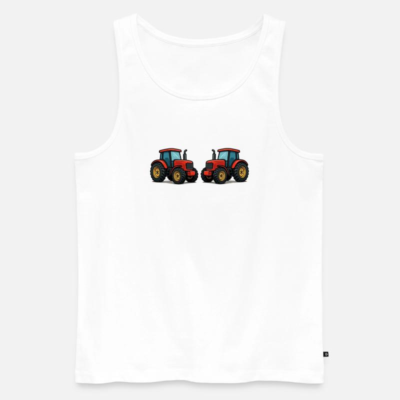 Traktor - Männer Premium Bio Tank Top - Weiß