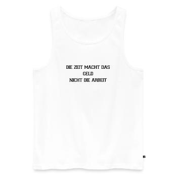 Le temps gagne de l’argent citation dictons chemise - Débardeur bio Premium Homme - blanc - Devant - Michal (187cm)