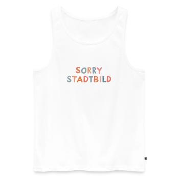 Désolé paysage urbain - Débardeur bio Premium Homme - blanc - Devant - Michal (187cm)