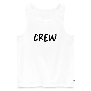 Crew - Männer Premium Bio Tank Top - Weiß - Vorne - Michal (187cm)
