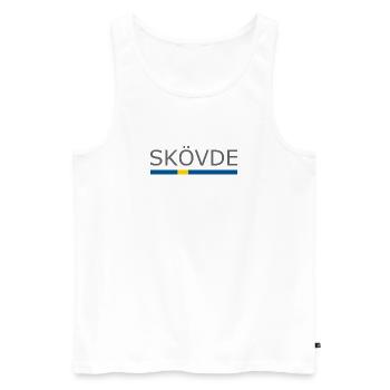 Sweden Flag - Skövde - Sverige - Schweden - Men's Premium Organic Tank Top - white - Front - Michal (187cm)