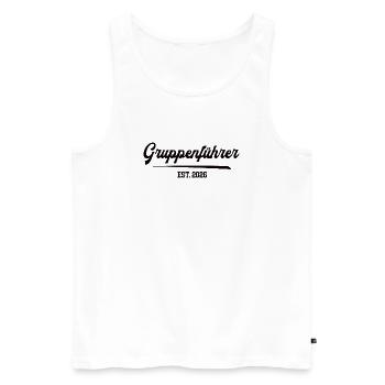 Gruppenführer 2026 Feuerwehr Feuerwehrmann FFW - Männer Premium Bio Tank Top - Weiß - Vorne - Michal (187cm)
