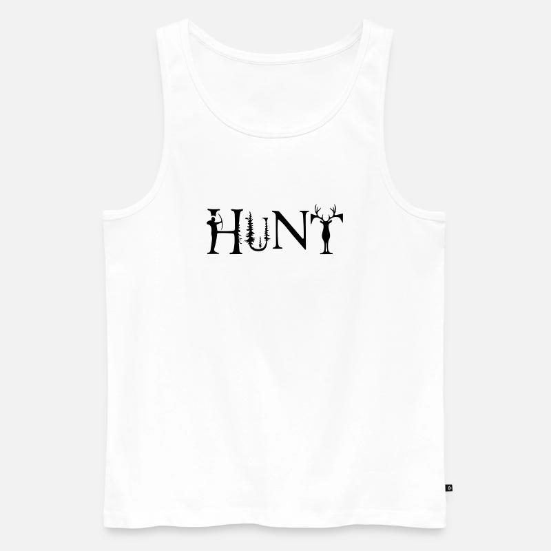 Jagd - Männer Premium Bio Tank Top - Weiß