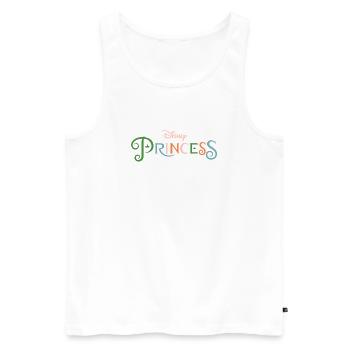 Disney Prinzessinnen Schriftzug Mit Logo - Männer Premium Bio Tank Top - Weiß - Vorne - AI Model Male 178 light (178cm)