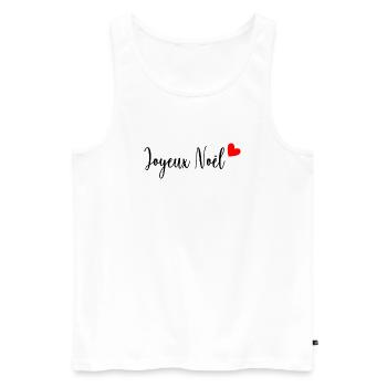 MERRY CHRISTMAS. CHRISTMAS. MERRY CHRISTMAS. MERRY CHRISTMAS - Men's Premium Organic Tank Top - white - Front - Michal (187cm)