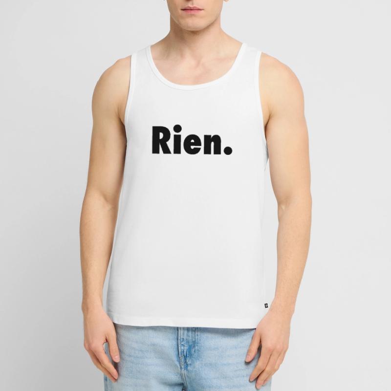 Nichts. Oder fast nichts satirischer Slogan Anti-Slogan Männer Premium Bio Tank Top