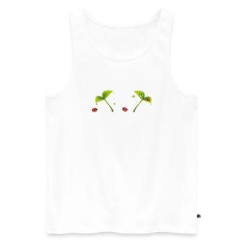 Ladybird - Men's Premium Organic Tank Top - white - Front - AI Model Male 178 light (178cm)