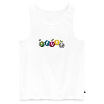 Thank you - Men's Premium Organic Tank Top - white - Front - AI Model Male 178 light (178cm)