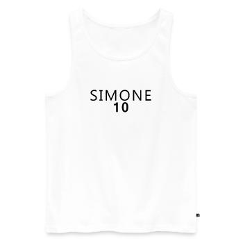 Dschungel 2026 Karneval Kostüm Simone - Männer Premium Bio Tank Top - Weiß - Vorne - AI Model Male 178 light (178cm)