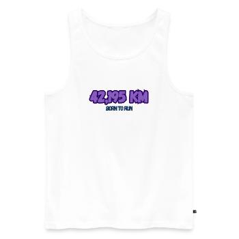42,195 km. Marathon - Männer Premium Bio Tank Top - Weiß - Vorne - AI Model Male 178 light (178cm)