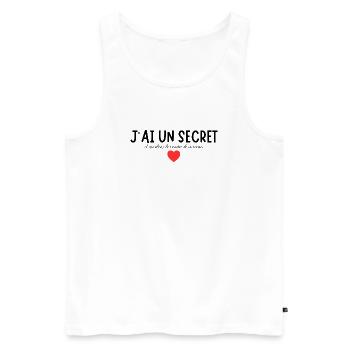 Geheime Botschaft mit einem liebevollen Symbol - Männer Premium Bio Tank Top - Weiß - Vorne - AI Model Male 178 light (178cm)