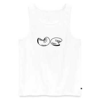 Fortune cookie motif – wisdom & humor united! - Men's Premium Organic Tank Top - white - Front - AI Model Male 178 light (178cm)