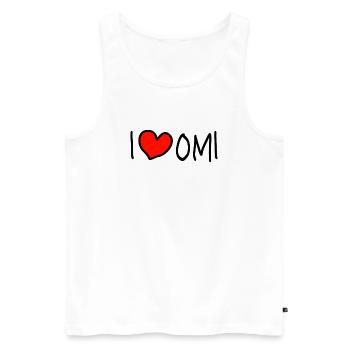 Ich liebe Oma  - Männer Premium Bio Tank Top - Weiß - Vorne - AI Model Male 178 light (178cm)