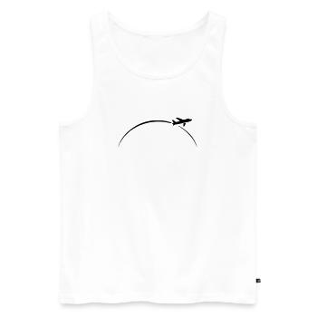 airplane - Men's Premium Organic Tank Top - white - Front - Michal (187cm)