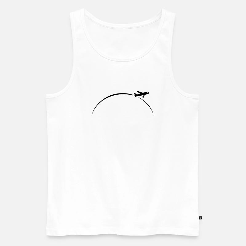 flugzeug - Männer Premium Bio Tank Top - Weiß