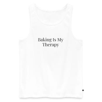 Baking is my therapy - Men's Premium Organic Tank Top - white - Front - AI Model Male 178 light (178cm)