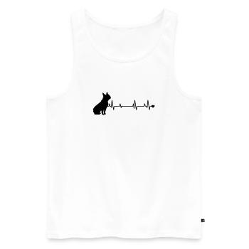 Chien - Débardeur bio Premium Homme - blanc - Devant - Michal (187cm)