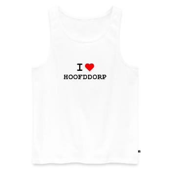 Ich liebe Hoofddorp - I love Hoofddorp - Men's Premium Organic Tank Top - white - Front - Michal (187cm)