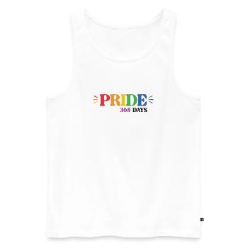 LGBT-Pride-Monat – Pride 365 Tage - Männer Premium Bio Tank Top - Weiß - Vorne - AI Model Male 178 light (178cm)