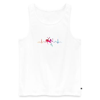 Boulderer Herzschlag Boulder Bouldern - Männer Premium Bio Tank Top - Weiß - Vorne - AI Model Male 178 light (178cm)