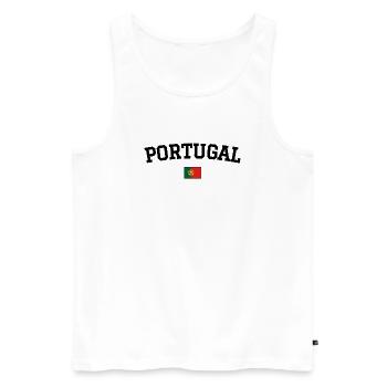Portugal Flag Design Black - Men's Premium Organic Tank Top - white - Front - AI Model Male 178 light (178cm)