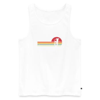 Rainbow Brass Sunset - Men's Premium Organic Tank Top - white - Front - Michal (187cm)