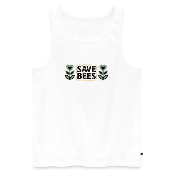 Save Bees Bees Flowers Conservation Beekeeper - Men's Premium Organic Tank Top - white - Front - AI Model Male 178 light (178cm)