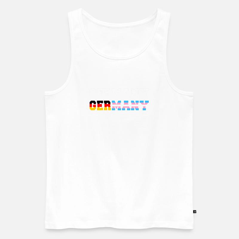 Germany Trans - Männer Premium Bio Tank Top - Weiß